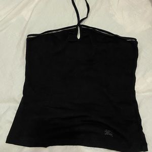 Burberry Blue Label black criss cross halter top